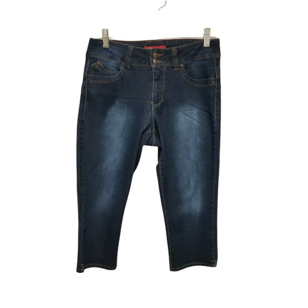 Royalty For Me Capri Jeans Size 6 Blue Dark Wash Stretch Pants